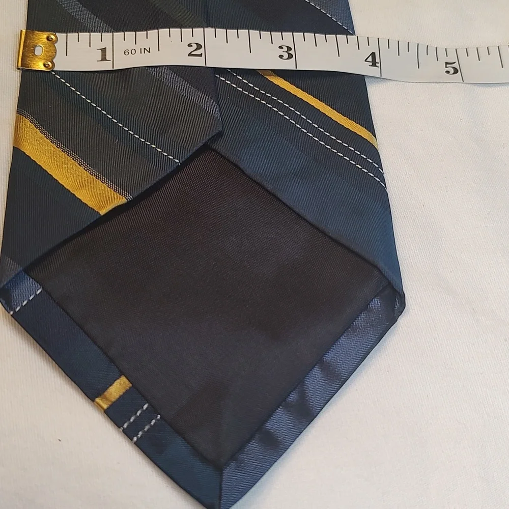 Preppy blue and yellow stripe tie lot J Crew and London Colors